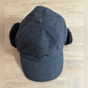 Epoch | Gray Wool Cap with Ear Flaps | OS